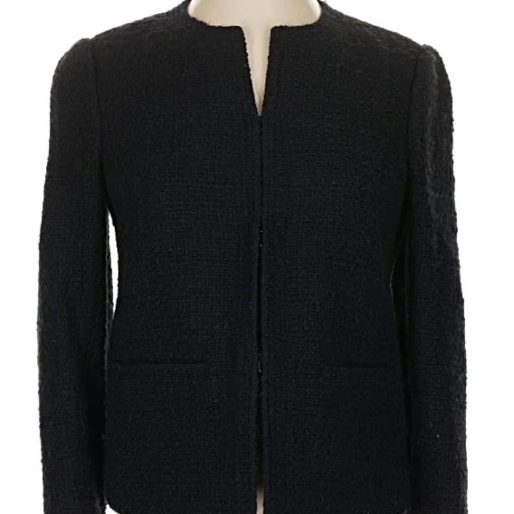 Vince Elegant Black Textured Jacket - Picture 1 of 6